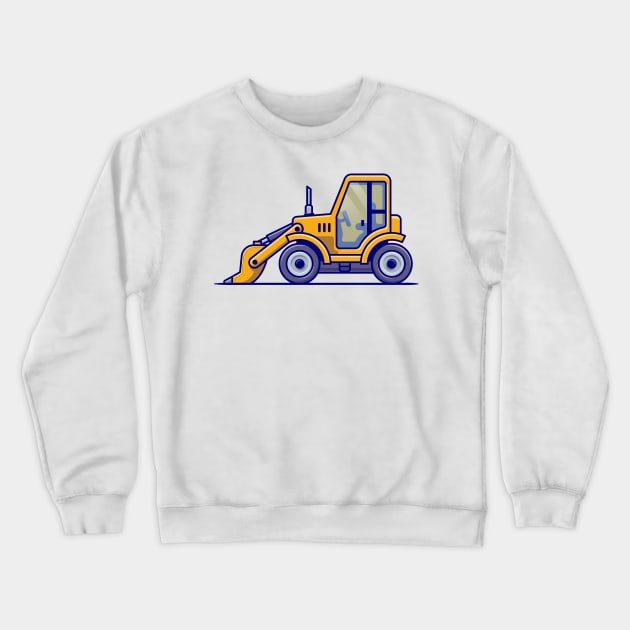 Tractor Vehicle Cartoon Illustration Crewneck Sweatshirt by Catalyst Labs